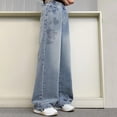 thumbnail image 3 of mgoYE Girls Jeans Size 7-8 Kids Cute Denim Pants Back to School Clothes Preppy Tween Clothes, 3 of 5
