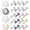 Style A, variant on 32Pcs 20G Nose Rings Surgical Steel Nose Rings Hoops Studs Diamond Piercing Jewelry Multicolor