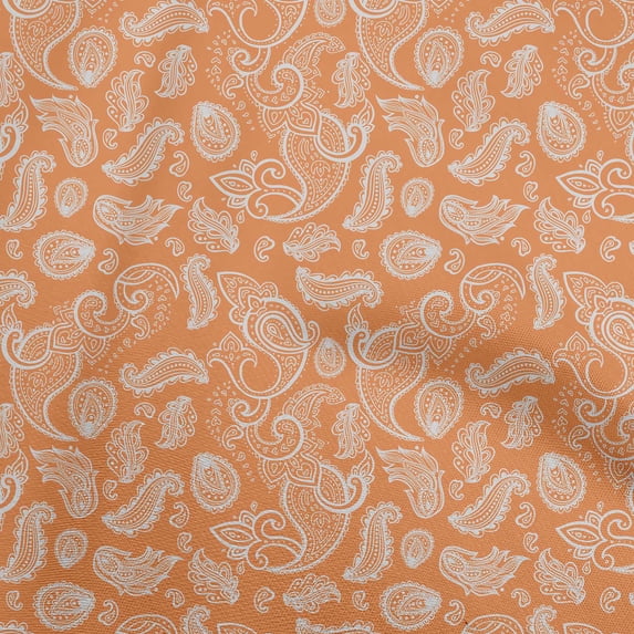 oneOone Cotton Cambric Orange Fabric Block Sewing Fabric By The Yard Printed Diy Clothing Sewing Supplies 42 Inch Wide-GM