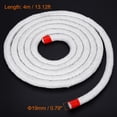 thumbnail image 2 of Unique Bargains 13.12ft x 0.75inch Ceramic Fiber Rope, Round Braided Rope High-Temperature Gasket Seal for Boiler Furnace Oven Kiln Casting, White, 2 of 4