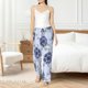 thumbnail image 4 of Balery Turtle with Blue Stones Pantalones de pijama para mujer, pijamas ultraligeros, pantalones de estar por casa-Large, 4 of 6
