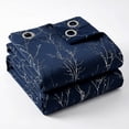 thumbnail image 3 of ZOPZO Blackout Curtains, Thermal Insulated, Navy Blue, 52W x 84L Inch, Room Darkening Drapes Tree Branches Pattern for Bedroom Modern Home, 3 of 10