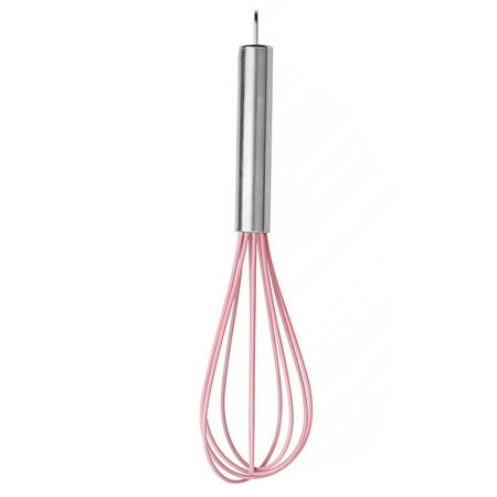 

ZHENYEMEI Manual Egg Beater Stainless Steel Silicone Balloon Whisk Cream Mixer for Stirring Mixing Whisking Pink