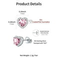 thumbnail image 5 of ChicSilver Birthstone Stud Earrings Heart Cut Cubic Zirconia Hypoallergenic Jewelry Sterling Silver Birthday Mother's Day Gifts for Women Mom, 5 of 10