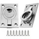 thumbnail image 1 of unique Drawer Handle 2 Pieces,stainless Steel Locker Cabinet Handle Boat Handles Recessed Pull Handle With 8 Screws64 X 46mm, 1 of 5