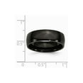 thumbnail image 6 of Stainless Steel 7mm Black IP-plated Plain Classic Wedding Band Ring Size 11.5, 6 of 7