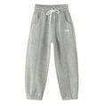 thumbnail image 2 of Fozruso Girls School Uniform Pants Stylish Girls Casual Pants For Fall And Winter Loose Fit Stretchy Sweatpants For Kids Thickened Fleece Lined Comfortable Joggers For Older Sizes 6-7 Years, 2 of 6