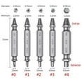 thumbnail image 2 of 5PCS Broken Bolt Damage Screw Remover Extractor Drill Bits Easy Out Stud Reverse, 2 of 9