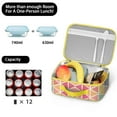 thumbnail image 5 of Lightweight Lunch Bag With Retro Plaid Pattern, Insulated Durable Lunch Box For School, Activities, And Travel. Perfect For Checkered, Buffalo Plaid, And Classic Red & Black Design, 5 of 6