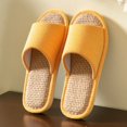 thumbnail image 2 of Bibifish Womens House Slippers Linen Breathable Non Slide Sandals Home Indoor Casual Flat Slippers, 2 of 4