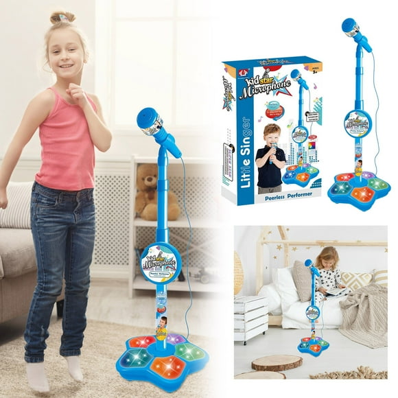Juguete Micrófono Infantil Super Cool 5 Luces Niños y Niñas Micrófono Juguete Canción