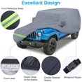 thumbnail image 4 of 6 Layers Covers Compatible for Jeep 2 Doors 1987-2020 Customer Fit Waterproof All Cotton Inside with Windproof Strap & Driver Door Zipper, 4 of 7
