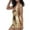 Gold, variant on FYEGRE Elegant European Style Ladies Deep V Neck Spaghetti Strap Backless Figure Hugging Jumpsuit Performance Outfit Clear XXL
