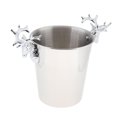 thumbnail image 1 of Cubo de hielo Cubo de hielo del acero inoxidable 3l para la plata del cubo de hielo del vino casero de la barra Magideal Cubo de hielo, 1 of 7