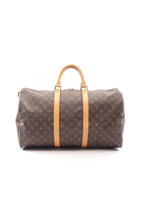 Pre-Owned Louis Vuitton Keepall 50 Boston Bag Handbag, Coated Canvas and Leather, Monogram...