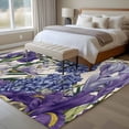 thumbnail image 4 of Large Area Rugs for Living Room Bedroom, Spring Flowers 6'x9' Rug Washable Carpet Runner Indoor Outdoor, Purple Hydrangea Orchid Floral Country Beige Non Slip Floor Mats Rug for Kitchen, Playroom, 4 of 8