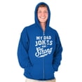 thumbnail image 5 of My Dad Jokes Are Strong Funny Fathers Men Big & Tall Zip Hoodie Brisco Brands 5X, 5 of 6