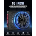 thumbnail image 3 of 10" 1200W Car Subwoofer, 2025 Upgraded Slim under Seat Powered Car Subwoofer, 3 of 9