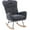 DARK GREY, variant on Cozy Teddy Upholstered Nursery Rocking Chair in Soft Fabric Ergonomic Design with Easy Assembly for Comfort
