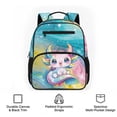 thumbnail image 6 of Jeiento Axolotl 13.5 Inch Toddler Backpack for 3-5 Year Old Girls, Preschool Lightweight Kids Bag, 2 Front Pockets + 2 Mesh Side Pockets for Travel, 6 of 7