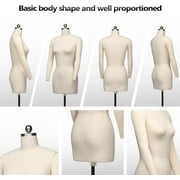 Professional Sewing Mannequin, Female Dress Form for Display and Tailor Design, Height Adjustable Torso with Stable Metal Base