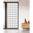 thumbnail image 2 of Window Privacy Film Grey Plaid Stained Glass Window Film Decorative Sun Block Window Cover Gradient Geometric Buffalo White Checkered Window Clings Static Adhesive Sticker for Bathroom 35.4"x78.7", 2 of 7