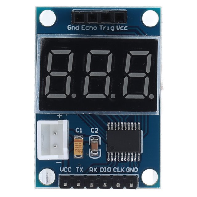 Risegun Módulo De Rango Ultrasónico Placa De Prueba Puerto Serie Salida Tubo Digital Pantalla Telémetro