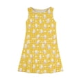 thumbnail image 3 of LTTVQM Girls Easter Dress Bunny Egg Graphic Cute Sleeveless Sundresses Casual Crewneck Midi Dress Lightweight Church Dresses Yellow 7-8 Years, 3 of 5