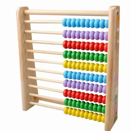 Akoyovwerve Wooden Abacus-Classic Colorful Children's Math and Counting Toy with Free-Standing Frame and 100 Beads-Learning and Educational Toy for 1-5 Years Old Mathematics