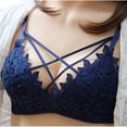thumbnail image 2 of SROBPTY Womens Bras,Shaping Plus Size Summer Bras for Womens,Fashion Women Solid Color Steel Rings Lace Pad Gathering Camisole Integrated Type Daily Bra, 2 of 3