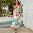 thumbnail image 5 of Flamingo Pattern Sleeveless Dress Woman Fashion Long Dresses Women's Summer Suit Dress 2025, 5 of 7