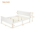 thumbnail image 7 of Full Size Solid Wood Platform Bed with Headboard & Footboard, Classic Floor Bed Frame with Wear-Resistant Finish, White, 7 of 7