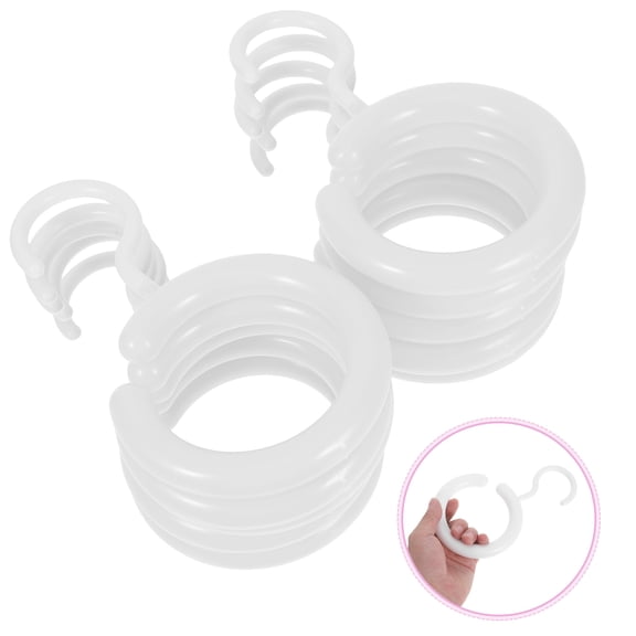 ETHZZLE 10Pcs Purse and Tie Hanger Beige Space Saving Circular Organizer for Closet