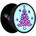 thumbnail image 2 of Body Candy 13mm Pastel Christmas Tree Holiday Acrylic Saddle Plug Set, 2 of 4
