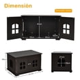 thumbnail image 3 of Costway Arenero para Gatos Casita-Mesita de Noche para Animales con Dobles Puertas y Ventanas Entrada Casita Decorativa Café 81 x 53 x 49 cm, 3 of 10