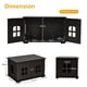 thumbnail image 3 of Costway Arenero para Gatos Casita-Mesita de Noche para Animales con Dobles Puertas y Ventanas Entrada Casita Decorativa Café 81 x 53 x 49 cm, 3 of 10