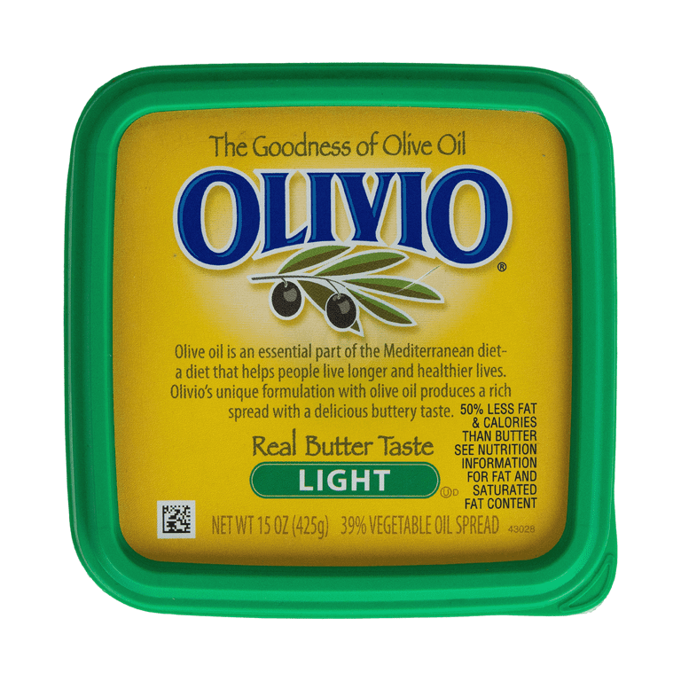 Olivio Light Buttery Spread with Olive Oil, 15 oz – Rich, Full