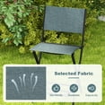 thumbnail image 4 of Gymax Folding Bar Stools Set of 6 Patio Sling Chairs w/ Backrest Humanized Footrest Blue, 4 of 8