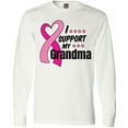 thumbnail image 3 of Inktastic Breast Cancer Awareness I Support My Grandma Pink Ribbon Long Sleeve T-Shirt, 3 of 5