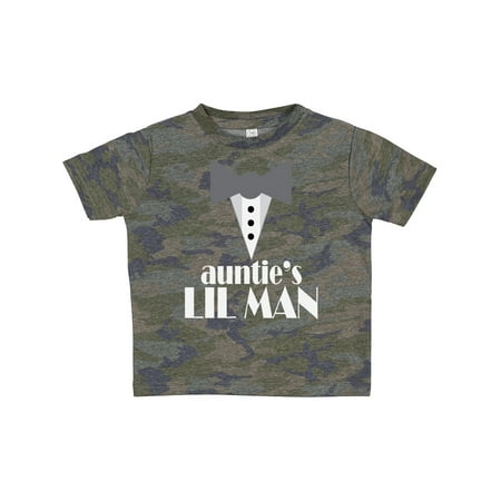 

Inktastic Auntie Lil Man Tuxedo Front Gift Toddler Boy Girl T-Shirt