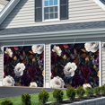 thumbnail image 3 of Garden Floral Garage Door Cover Banner 7 x 16 FT, Blossom Botanical Wildflower Garage Door Curtains Backdrop with Grommets for Indoor Outdoor Wall Party Porch Yard Decorations Background, 3 of 9