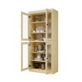 thumbnail image 3 of Palace Imports 100% Solid Wood 32" Pantry Cabinet with Frosted Glass Doors and Adjustable Shelves, Yellow, 3 of 6