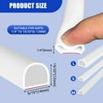 thumbnail image 4 of Weather Stripping Door Seal Self Adhesive Weather Strip Silicone D Shaped Door Seal Strip for Door Frame/Window Seal, 20FT, White Color (9/16" W × 15/32" T), 4 of 7