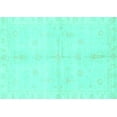 thumbnail image 1 of Ahgly Company Machine Washable Indoor Rectangle Abstract Turquoise Blue Modern Area Rugs, 7' x 10', 1 of 4