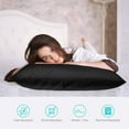 thumbnail image 3 of COOKEY Queen Pillowcases 2 Pack,Super Soft Brushed Microfiber Pillow Cover with Envelope Closure,20''x30'',Black, 3 of 7