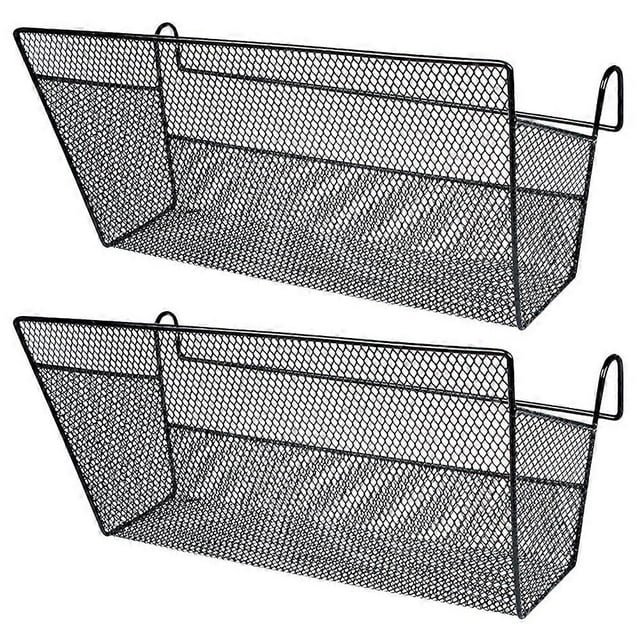 2 Pcs Decorative Storage Basket Bunk Bed Organizer Remote Caddy Bunk Bed Accessories Bedside Storage Basket Mesh Organizer Caddy