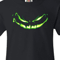 thumbnail image 4 of Inktastic Sinister Grinning Pumpkin Face in Lime Green Glow Youth T-Shirt, 4 of 5