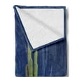 thumbnail image 2 of Desert Soft Flannel Fleece Throw Blanket, Sonoran Desert and Saguaro Cactus at Night, Cozy Plush for Indoor and Outdoor Use, 50" x 60", Dark Sky Blue Taupe, by Ambesonne, 2 of 5
