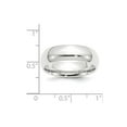 thumbnail image 2 of Auriga Fine Jewelry Platinum 8mm Half Round Comfort Fit Lightweight Band Ring Size 12 for Women, 2 of 4