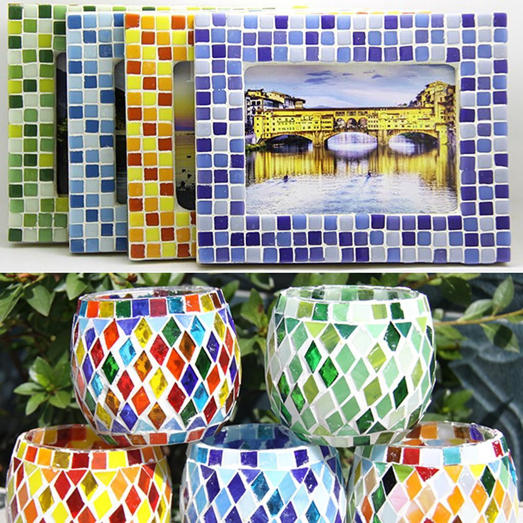 S SERENABLE 3x 300 Pieces Assorted colorful glass Mosaic Tiles For crafts 12mm